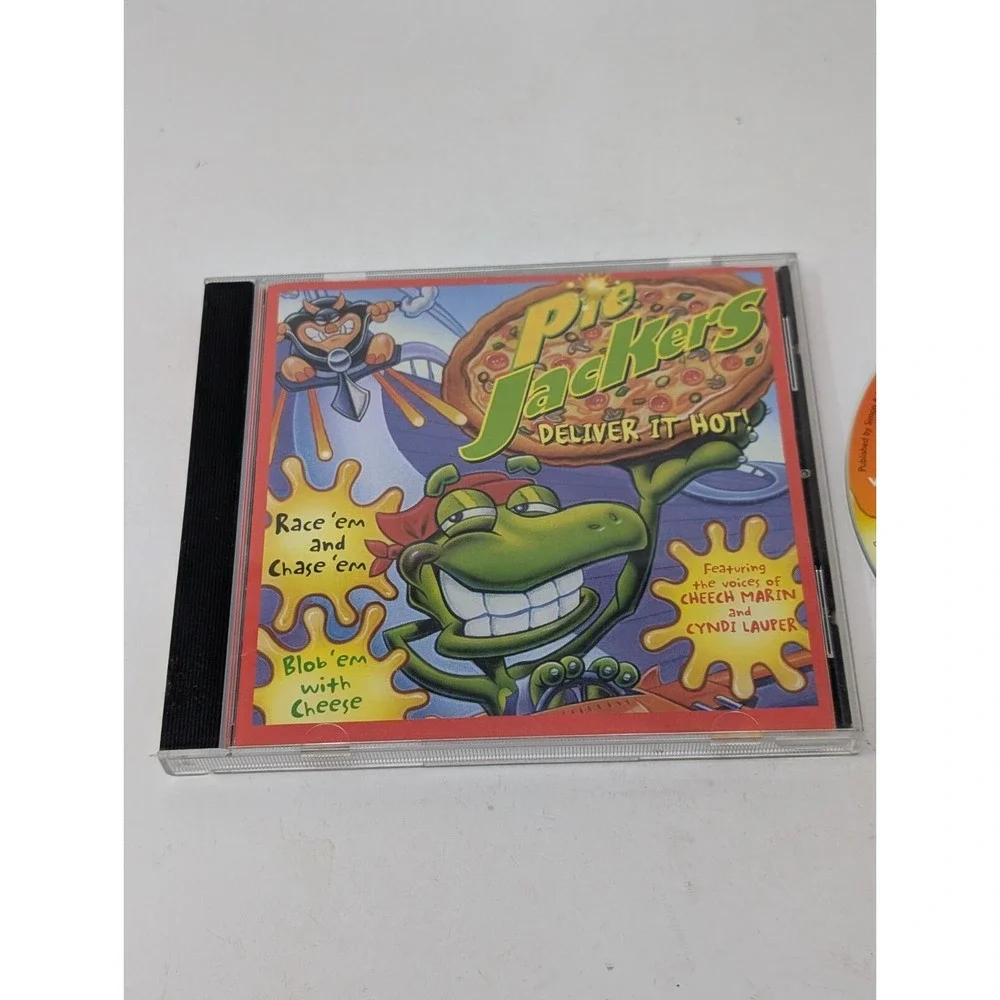 Vintage Pie Jackers Deliver It Hot PC Game Racing Cheech‎ Marin Cindy Lauper 90s